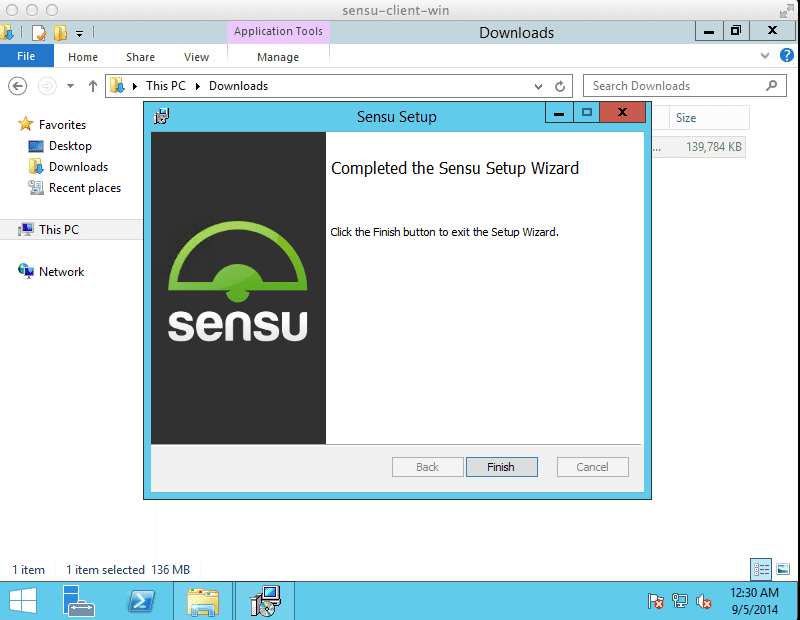 Sensu を Windows にインストール - インストール (8)